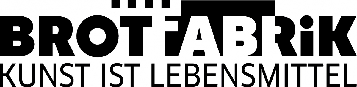 Logo Brotfabrik s/w mit Motto
